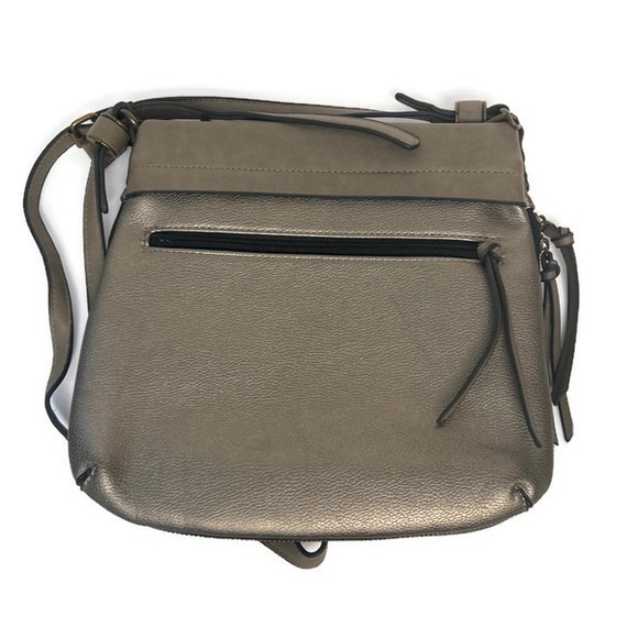 Vintage Joanel Distressed Gold Bronze Faux Leather Crossbody Bag BNWOT - Picture 8 of 9